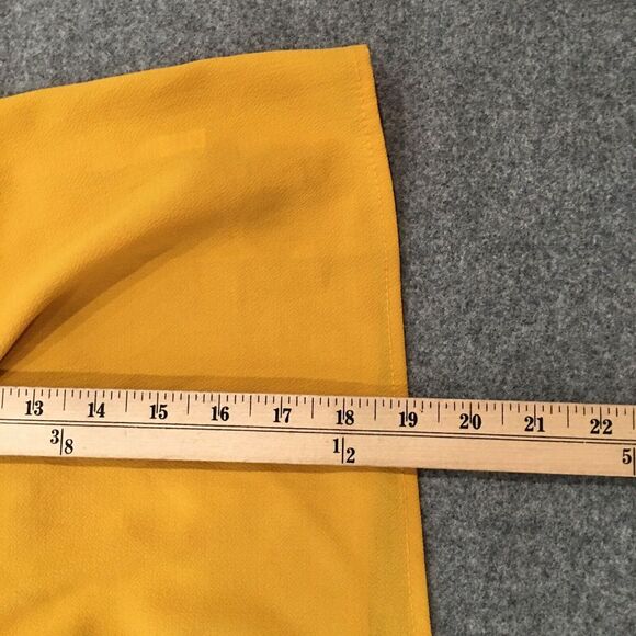 NEW andthewhy Women Sz M Blouse Yellow Mustard Long Sleeve Off The Shoulder Boho - Picture 10 of 12